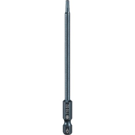 Embout de Tournevis Torx Magnétique, T10 1/4" Hex Tige Longueur 100mm Embout de Vissage Long Hexagonal en Acier S2 avec Trou pour Retirer les Vis de Fixation Outils (1/5)