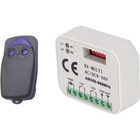 Le récepteur multifréquence RX-MULTI 300-868MHZ contrôle les portails de contrôle d'accès et les télécommandes , commutateur AC/DC 9-30 V pour émetteur de commande de porte de garage (1/5)