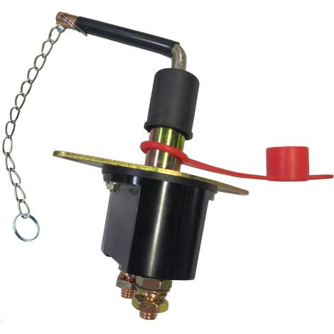 Coupe-batterie 2500A universel 6V 12V 24V, interrupteur coupe-circuit batterie à clé avec chaîne métallique, montage M10 pour voiture bateau (1/5)