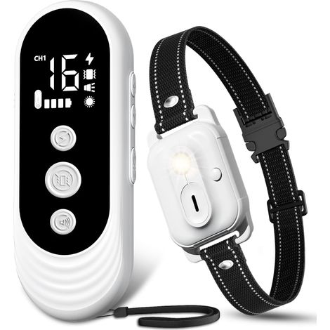 Training Collar for Dogs, Electric Collar for Dogs 3 km Range, Night Light Mode, 1-50 Training Levels, BIP Vibration Shock, Suitable for All Dogs, Waterproof Rechargeable (1/5)
