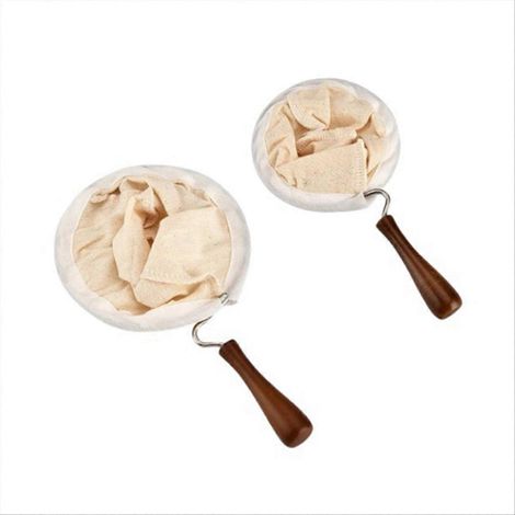 Réutilisable filtre à café sac inox poignée tissu passoire B (1/5)