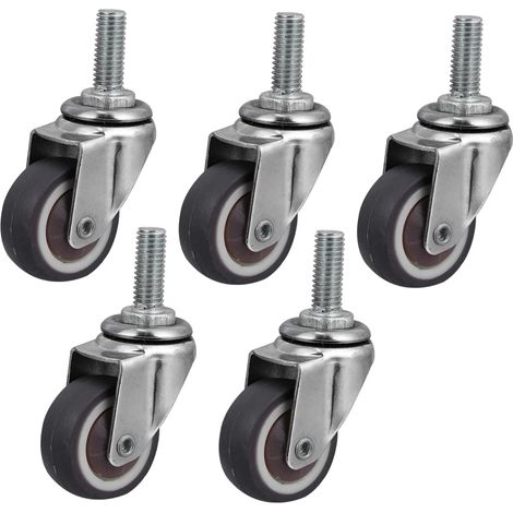 Pieces Black Adhesive Applicable Wheels for Small Furniture