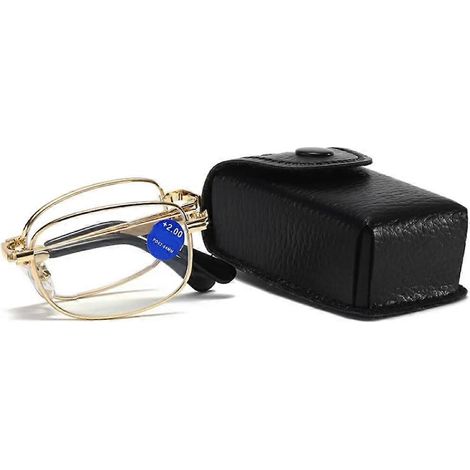 Lunettes de lecture pliables compactes anti-lumière bleue avec étui (1/4)
