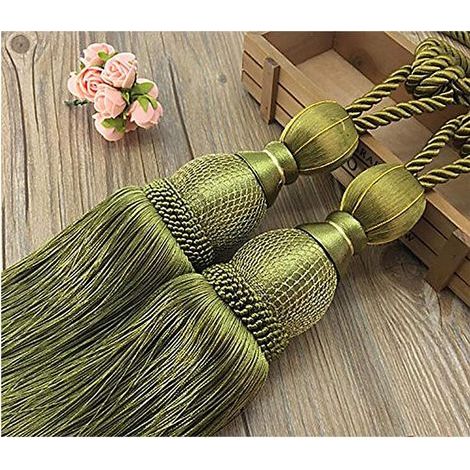 Handmade curtain clip rope tieback, large high-quality gold wire tennis ball (1/5)
