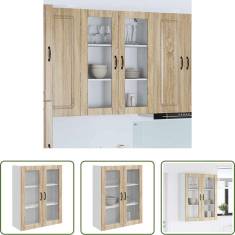 Küchenregal Holz - Küchenschrank mit Speicher Kalmar Sonoma-Eiche 80 x 31 x 100 cm (1/5)