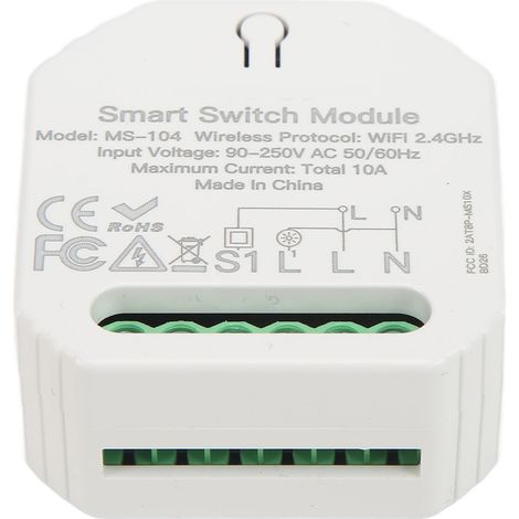 Module Interrupteur Intelligent WiFi Bluetooth, Commande à Distance, Minuterie, Disjoncteur Lumière DIY, Compatible Tuya 90-250V (1/5)