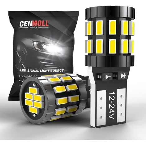 T10 W5W LED Bulb, Car Interior Lights LED Bulbs for Car Interior Car Interior Lights License Plate Lights White Dome Lights 2 Pack (1/5)