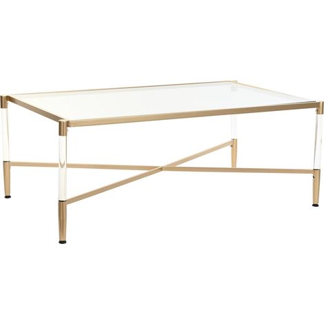 Table basse éclat doré et finition acrylique chic - Doré transparent (1/5)