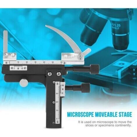 Accessoires de microscope : règle mobile à plateforme professionnelle, règle mobile de haute précision, établi de microscope mécanique pour disques mobiles (en ligne). (1/4)