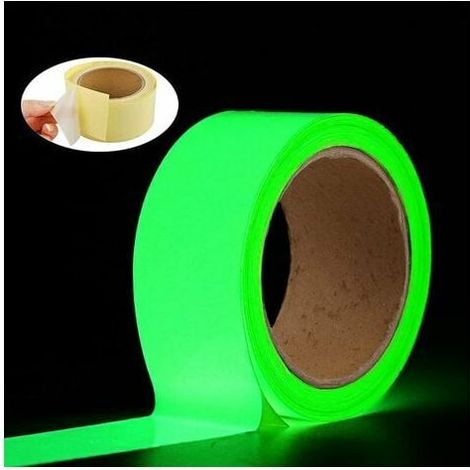 royaluxe -Ruban Autocollant Ruban Fluorescent 5M X Ruban Adhésif Phosphorescent Lumineux 5Cm Glow In The Tape Dark Pour Décoration De La Maison De Signe De Sécurité (1/5)