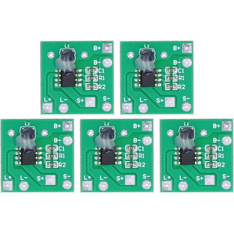Lot de 5 modules de contrôle de lampe solaire 9012 1,2 V, circuit imprimé, module de contrôle de lampe pour lampes solaires de jardin et appliques murales. (1/5)