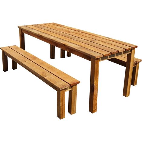 Ensemble de jardin - 1 table 2 bancs BANKET