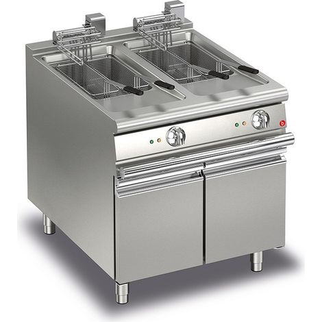 Friteuse électrique sur meuble - 2 x 15 L - P 700 - 2 x 13 kW - Baron