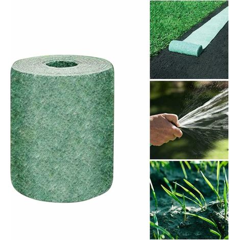 Tapis de semences de gazon biodégradable, rouleau de culture d'herbe, natte de plantation pour pelouse, support de germination écologique, kit de semis pour jardin (1/4)