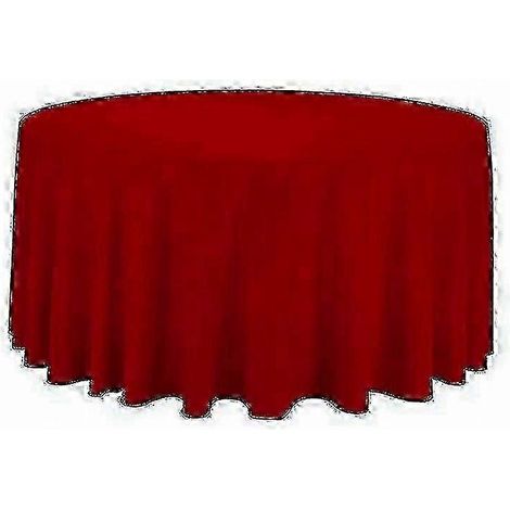 Nappe ronde unie pour mariage, nappe en polyester résistant (1/5)