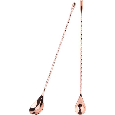 Cuillère à cocktail à long manche en acier inoxydable (1/5)