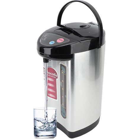 Fontaine à Eau Chaude Automatique en Acier Inoxydable 6.8L avec Base Rotative 360° et LED pour Maison/Commerce (1/4)