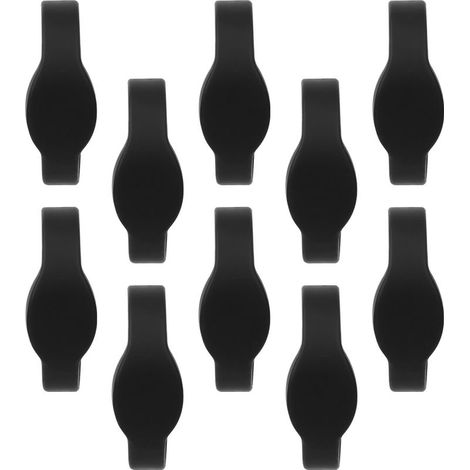 10 pièces Bracelet RFID 125Khz Silicone Étanche IP68 pour Piscine Sauna Carte d'Identification Noir (1/5)