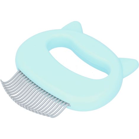 Peigne à poils de chat en coquillage, brosse démêlante, outil de toilettage pour animaux de compagnie, vert (1/5)