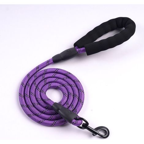 Hundeleine, lange Leine mit gepolstertem Griff, für kleine, mittlere und große Hunde, 1,2 cm dick, 3 m lang, dunkelblau.