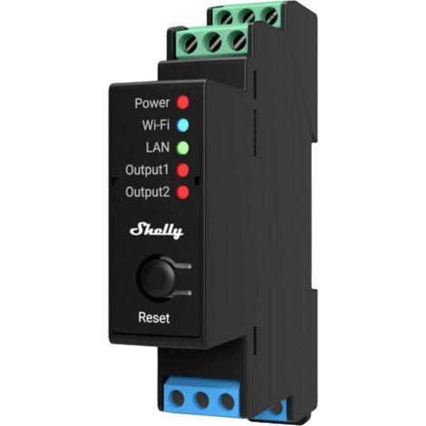 Shelly – Actionneur Wi-Fi 25 A – Connexion LAN et Bluetooth – Protection contre surchauffe et surtension – Automatisation intelligente (1/10)