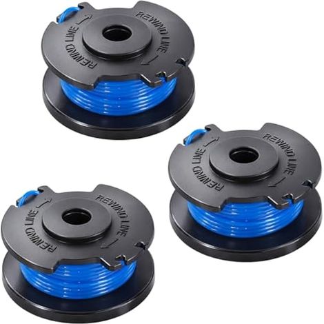 Bobine de coupe compatible Ryobi One+ AC14RL3A 18v, 24v, 40v, lot de 3, fil 1,65 mm, pièce de rechange pour débroussailleuses sans fil Ryobi (1/5)