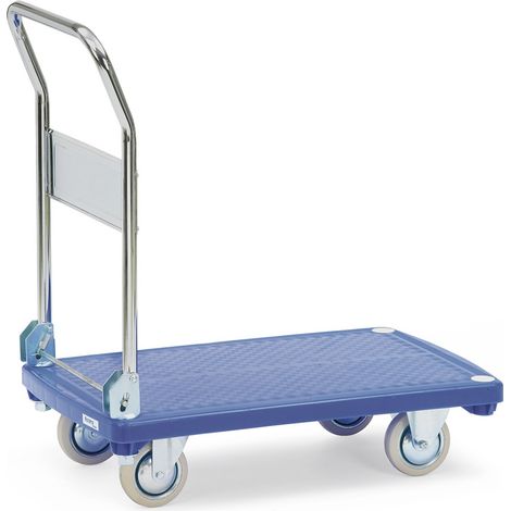 fetra Kunststoffplattenwagen, Ladefläche 810 x 500 mm, mit Plattform (1/2)