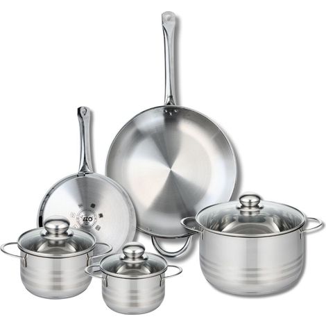 Ensemble de 2 Poêles de cuisson 24 et 32 cm et 3 faitouts 14, 16 et 24 cm Elo Profi Brillant (1/5)