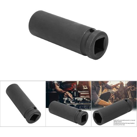 Douille d'impact profonde 1/2 pouce 17/18/19mm 6 pans pour clé à choc pneumatique (1/5)