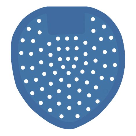Filtres pour urinoirs lot de 10 175 x 190 en caoutchouc bleu diffusent les odeurs grace a' leur matie're souple et flexible