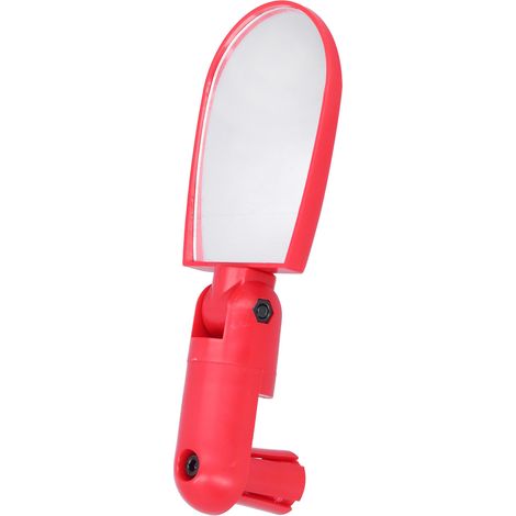 Rétroviseur vélo rotatif 360°, miroir universel pour guidon de vélo rouge (1/5)
