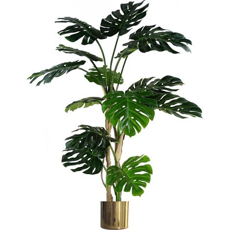 150cm Artificial Luxury Monstera Plant Black Pot Gold Planter Premium (1/5)