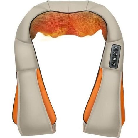 (Beige) Nackenmassagegerät – Shiatsu – Wärmefunktion – Infrarot (1/4)