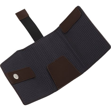 Portefeuille minimaliste en cuir marron avec porte-cartes de crédit et porte-monnaie, portable et multifonctionnel, pour hommes et femmes.