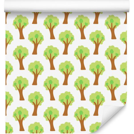 Carta da parati con alberi bianchi 50x1000 cm (1/5)