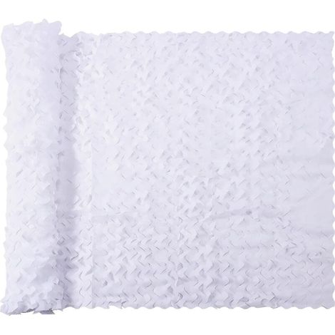 Filet de camouflage, auvent, 2 x 2 m, adapté au camouflage, à la chasse, à la décoration de jardin, au parasol (blanc) (1/5)