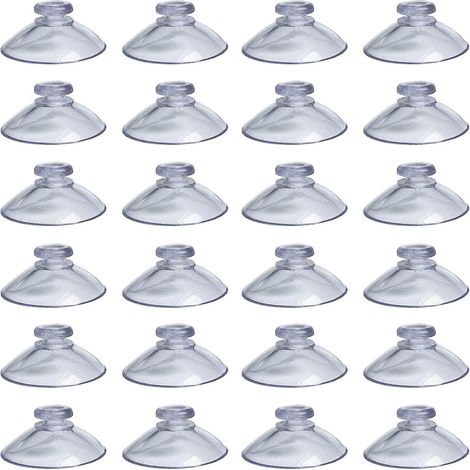 Lot de 50 ventouses transparentes de 30 mm en PVC, sans crochets (1/5)