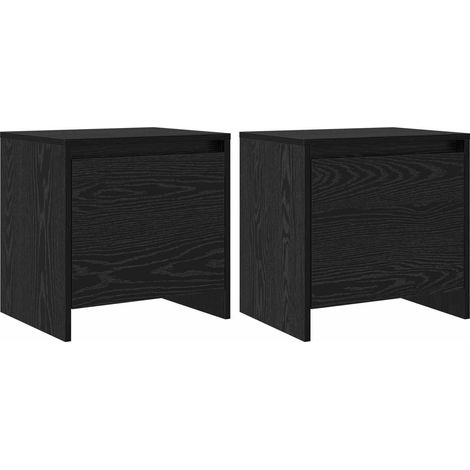 Bedside Cabinet Black Oak 45 x 34 x 44.5 cm Engineered Wood vidaXL