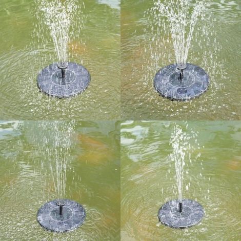 Fontaine de Jardin solaire Pompes 1.5W - - Batterie de Secours Flottante - Noir - Plastique - Résine (1/3)