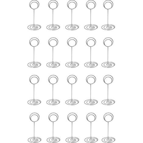 Support de Numéro de Table en Polypropylène Transparent, Lot de 20 Supports pour Mariages, Cérémonies et Photos (1/4)