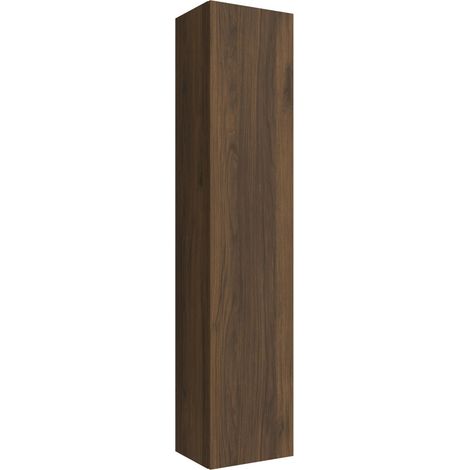 Cygnus Bath – Colonne de salle de bain BEQUIA 140cm – Noyer – Armoire colonne suspendue – Système Push – Haute résistance à l’humidité