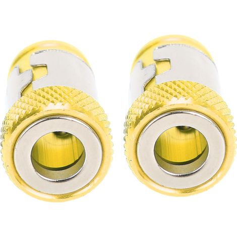 2 Stück Magnetisierungsringe, universell, metrisch, 1/4 Zoll, magnetische Stahlschraubendreherbits, Zubehör, gelb (1/5)