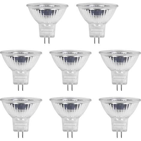 MR11 12V 20W Ampoules Halogènes GU4 Dimmable, Blanc Chaud 2700K, Spot Halogene GU4 pour Armoires, Éclairage Paysager, pack de 8