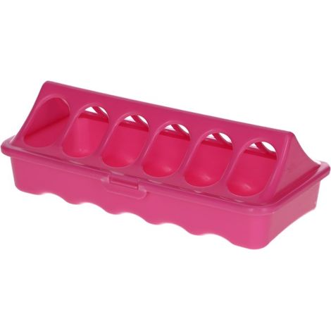 Kerbl Futtertrog für Küken Kunststoff rosa  B 9 x L 20 cm (1/2)