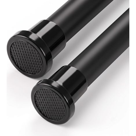 Tringle Rideau Sans Percage Extensible 80-183 cm, Barre Rideau Télescopique Blanche Ø25 mm, Tringle Douche à Ressort Haute Pression, Antidérapante, Antirouille, pour Salle de Bain, Fenêtre, Porte (1/5)
