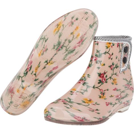 Bottes de pluie femme imperméables antidérapantes imprimées chaussures jardin taille 38 (1/4)