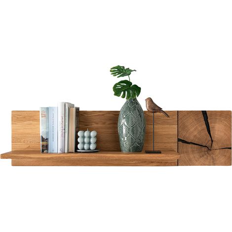 Wandboard B/H/T ca. 99/25/20 cm modern in Eiche massiv geölt mit Hirnholz KIMBERLEY-69 (1/4)