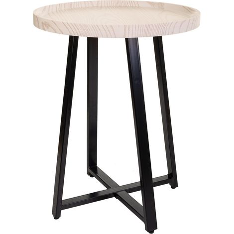 Mesa centro de metal negro d45x57