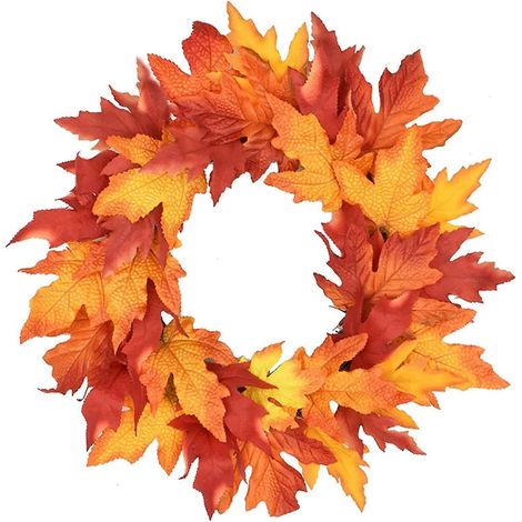 Ahornblattkranz für Halloween, 19,6 cm, Herbsttürdekoration, Herbstgirlande