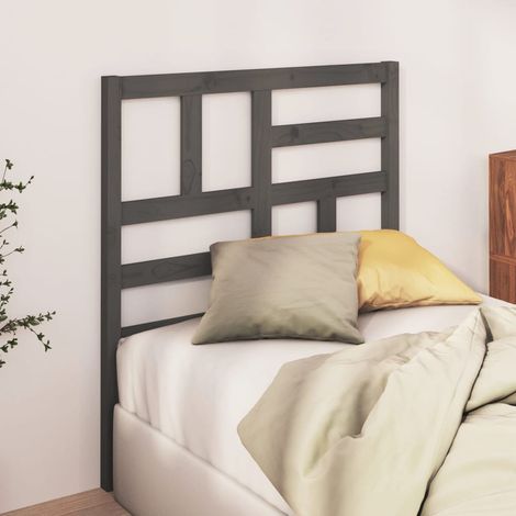Tête de lit,Panneau de lit,Design industriel,Pour Lit adulte Gris 106x4x104 cm Bois massif de pin XZZ58676 (1/5)